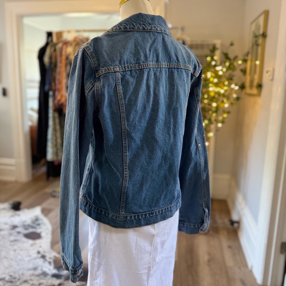 Hudson Jeans Blue Jean Jacket Cropped Classic - Picture 5 of 5